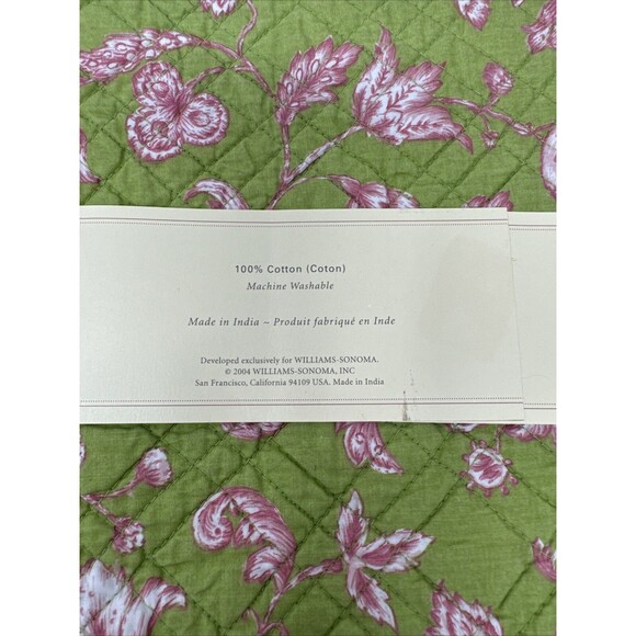 WILLIAMS SONOMA Spring Toile Table Runner Pink Green 16" x 90" NEW Reversible - Picture 5 of 6